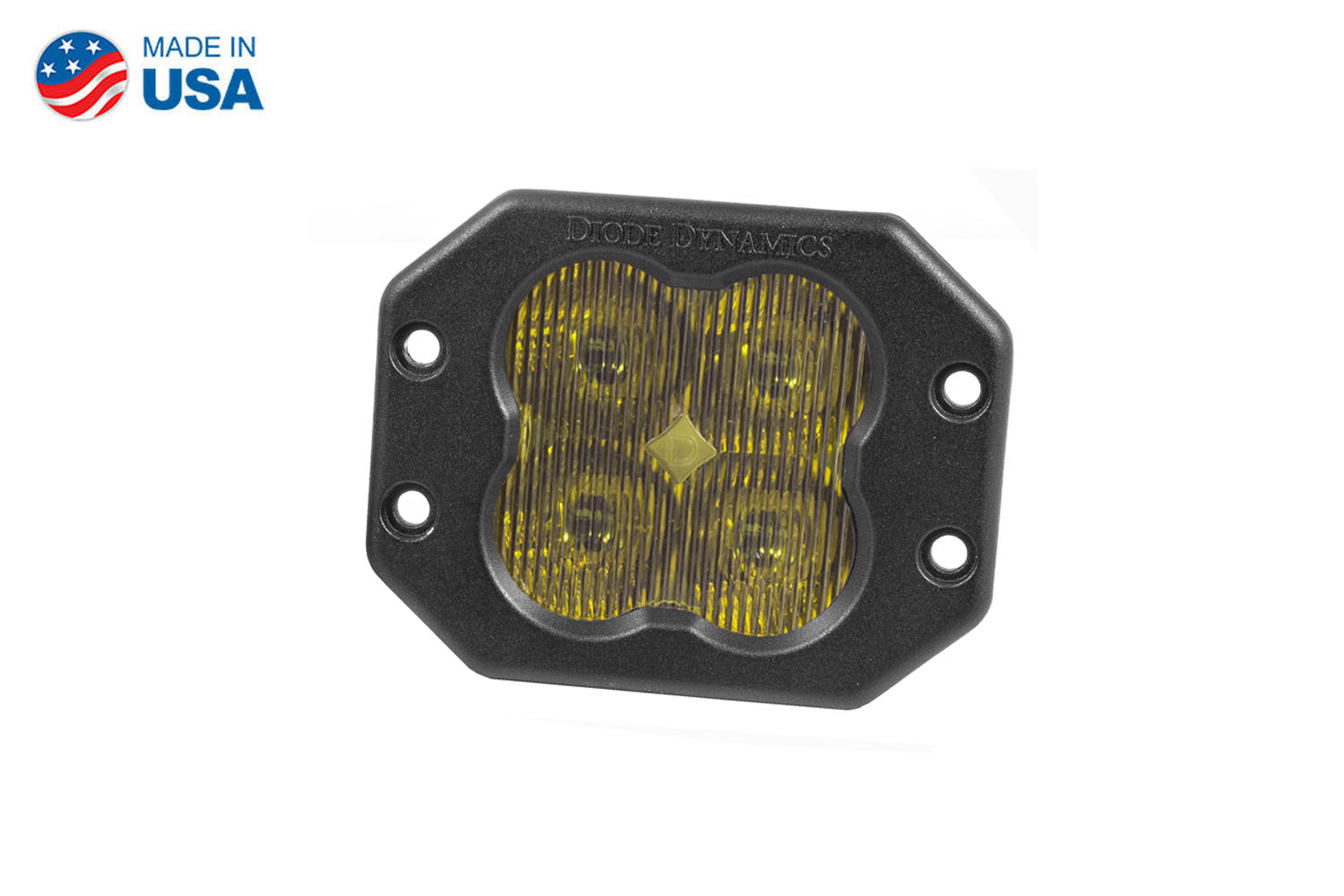 Diode Dynamics Worklight SS3 Sport Yellow SAE Fog Flush (single)