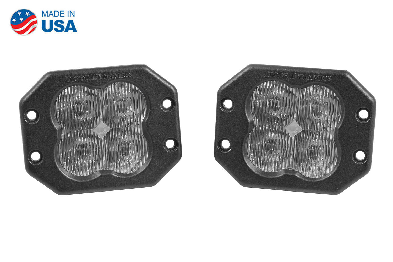 Diode Dynamics Worklight SS3 Pro White SAE Fog Flush (pair) - Click Image to Close