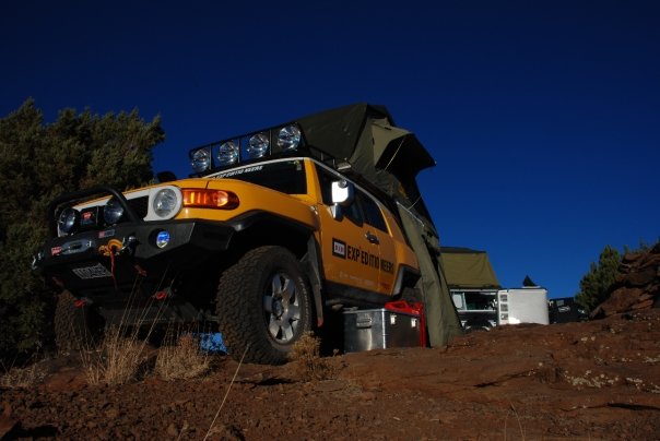 Expedition One Standard Trail Series Front Bumper with Hoop for FJ Cruiser - Click Image to Close