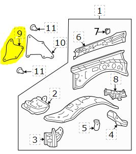 Fender Apron Splash Shields 07-09 FJ REAR SET ONLY