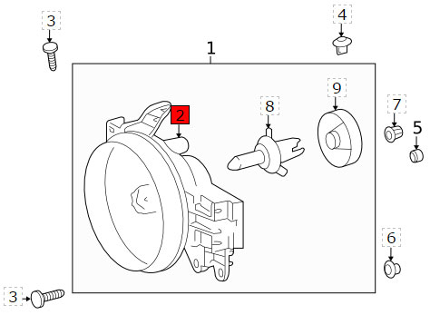 FJ Cruiser Headlight Assembly - DRIVER SIDE - Click Image to Close