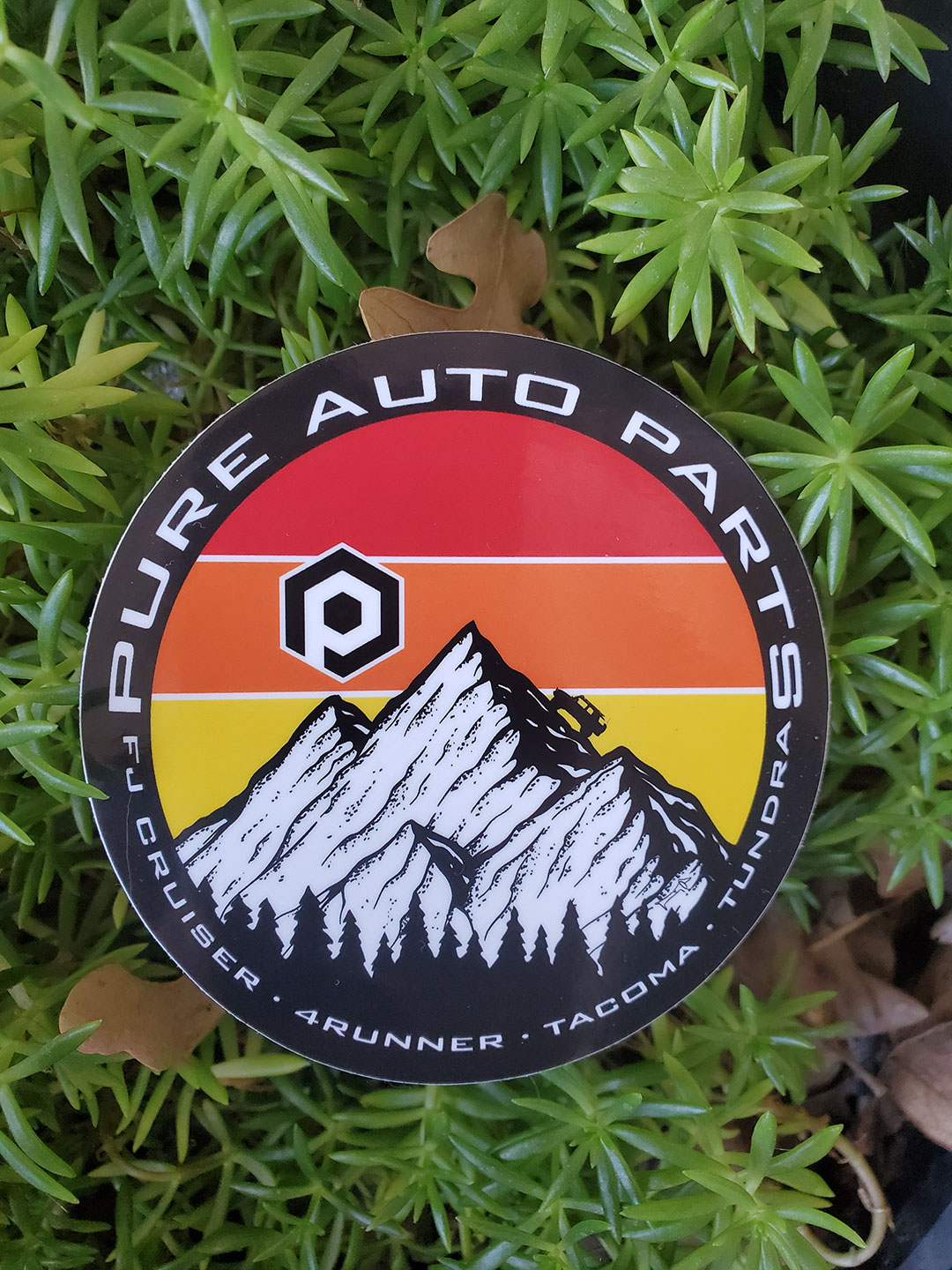 PURE AUTO PARTS - Overlanding Sticker w/ Traditional Toyota Stripes PURE AUTO PARTS - Overlanding Sticker w/ Traditional Toyota Stripes