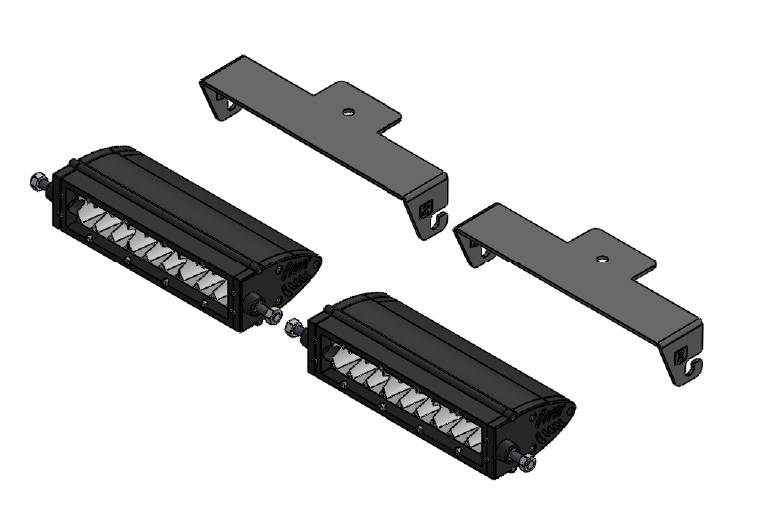 T-Rex ZRoadZ FJ Universal Panel Clamp LED kit, Inc (2) 6in LED Slim Light Bars - Ships Free