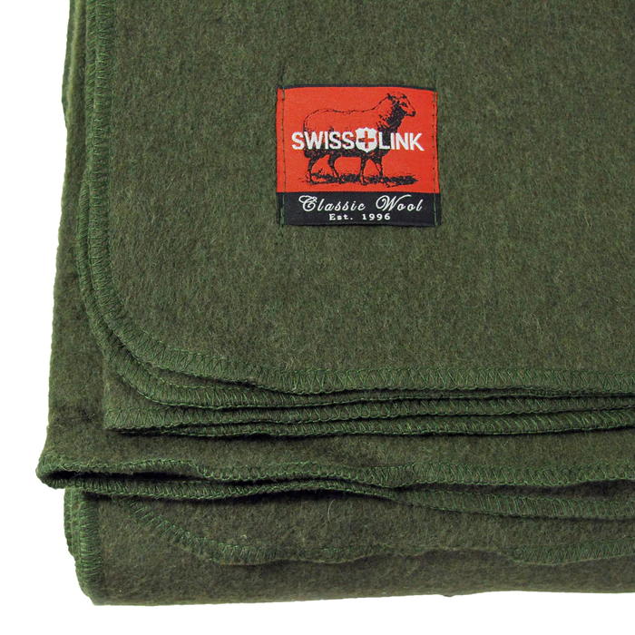 Classic U.S. Army Medical Wool Blanket - O.D. Green - Click Image to Close