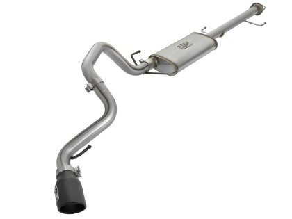 Afe Power MACH Force-Xp 2-1/2" Single Rear Exit Stainless Steel Cat-Back Exhaust System w/Black Tip - Click Image to Close