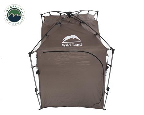 Overland Vehicle Systems Portable Shower and Privacy Room Retractable Floor, Amenity Pouches 5x7 Foot Quick Set Up - Click Image to Close