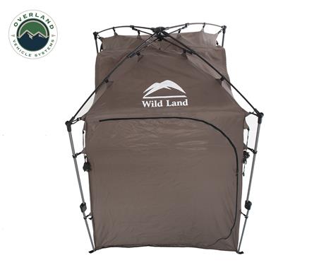 Overland Vehicle Systems Portable Shower and Privacy Room Retractable Floor, Amenity Pouches 5x7 Foot Quick Set Up