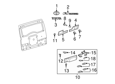 Rear Door Finish Molding; LEFT and RIGHT - Click Image to Close